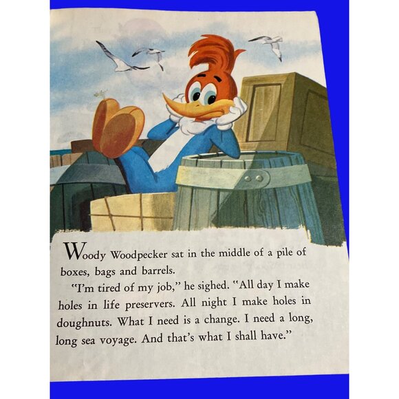 Little Golden Book Woody Woodpecker Takes a Trip by Walter Lantz Children's Book - Picture 7 of 13